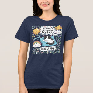 Camiseta Triblenda 🐱 curiosa próxima búsqueda tome una siesta de gat