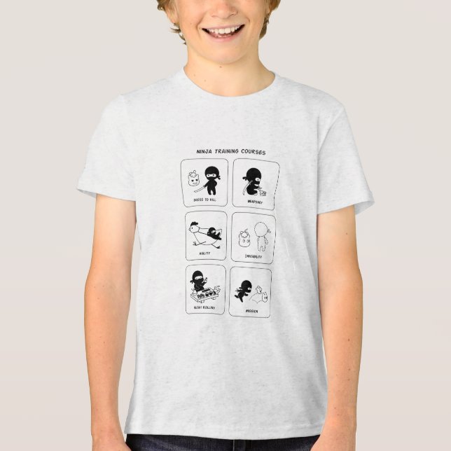 Camiseta Triblenda Cursos de capacitación de Ninja Comics Personaliza (Anverso)