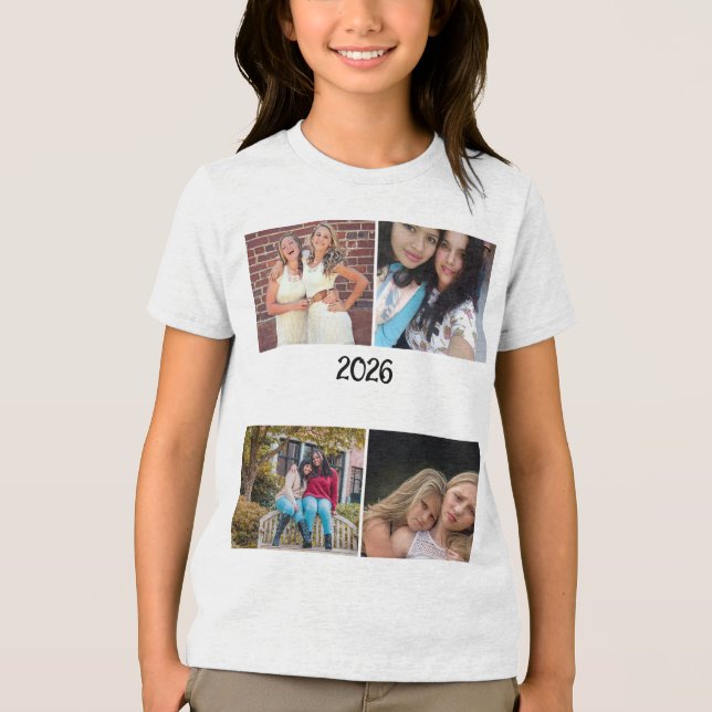 CAMISETA TRIBLENDA CUSTOM  2026 4 PHOTO COLLAGE (Anverso)