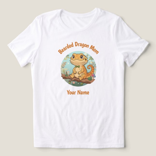 Camiseta Triblenda Custom Bearded Dragon Mom (Diseño delantero )