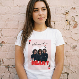 Camiseta Triblenda Custom Boyfriend Photos With Name Valentine Heart
