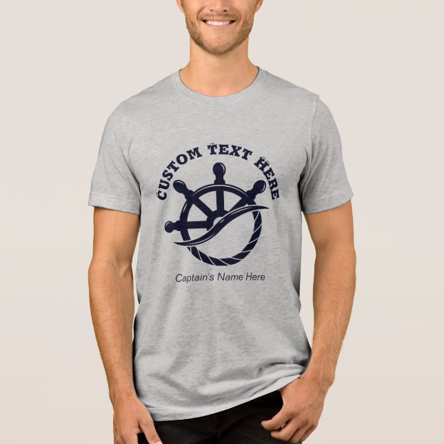 Camiseta Triblenda Custom Captain Boat Nautical Gift (Anverso)