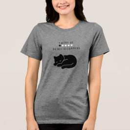 Camiseta Triblenda Custom Funny I Woke Up Cat Introvert Women’s