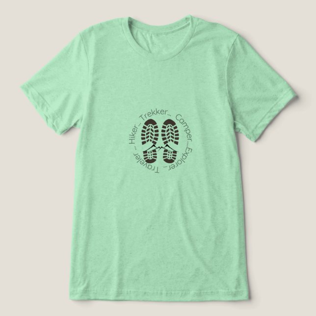 Camiseta Triblenda Custom Hiking Adventure T-Shirt | Hiker Trekker Ca (Diseño delantero )