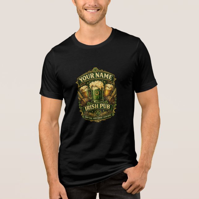 Camiseta Triblenda Custom Irish Pub Name Shirt (Anverso)