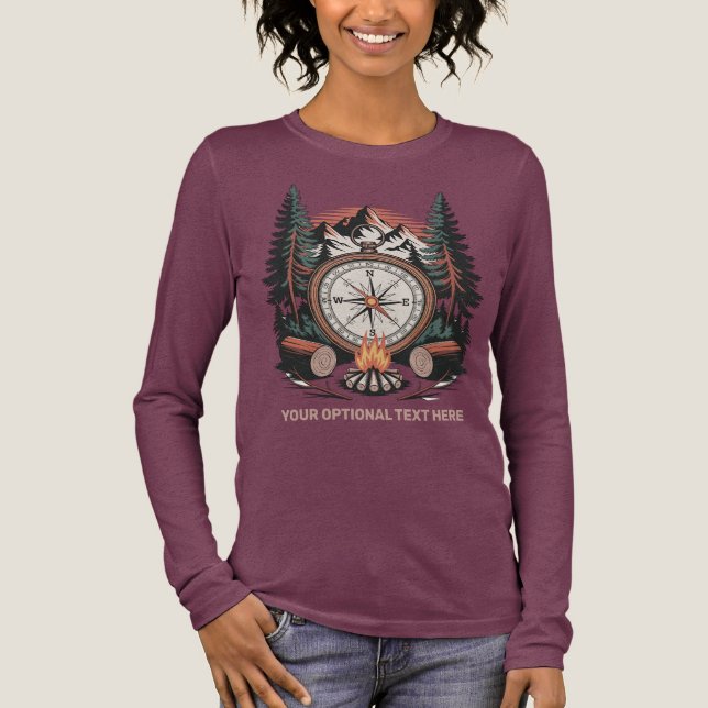 Camiseta Triblenda Custom Name & Text Camping (Anverso)