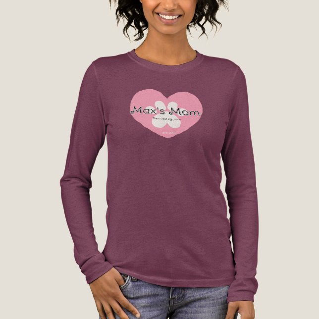 Camiseta Triblenda Custom Pet Mom with Name Adoption  (Anverso)