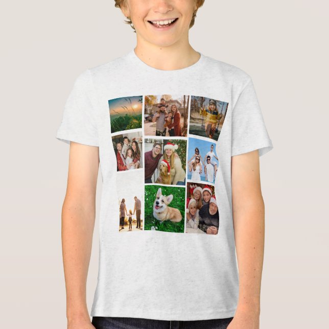 Camiseta Triblenda Custom Photo Collage Shirt, Custom 9 Photos   (Anverso)