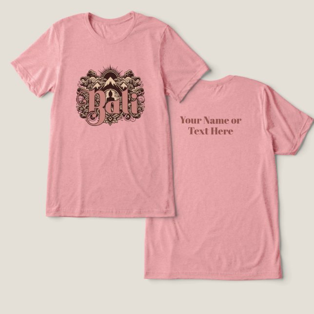 Camiseta Triblenda Custom Text Bali (Diseño Anverso y Reverso)