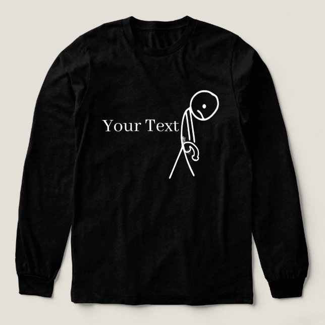 Camiseta Triblenda Customised "Sad Stickman +18" Adult Humor Design  (Diseño traserp)