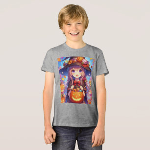 Camiseta Triblenda Cute Anime Halloween Witch