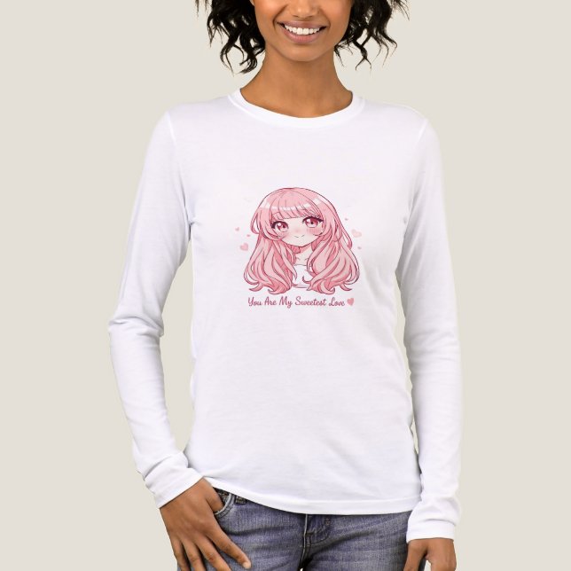 Camiseta Triblenda Cute Anime Valentine Sweatshirt (Anverso)