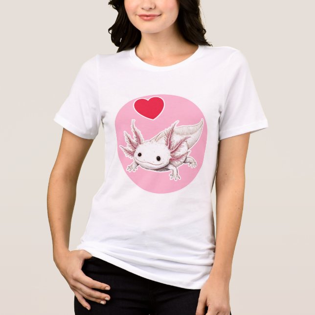Camiseta Triblenda Cute Axolotl  (Anverso)