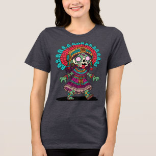 Camiseta Triblenda Cute Aztec Zombie