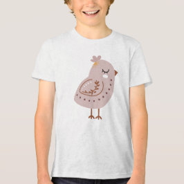 Camiseta Triblenda Cute Boho Bird Illustration in Neutral Pastel