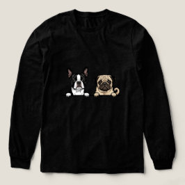 Camiseta Triblenda Cute Boston Terrier & Pug Dog