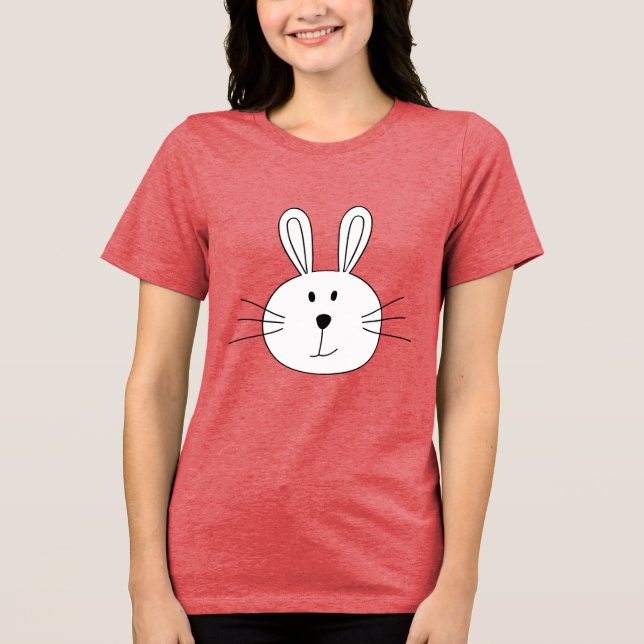 Camiseta Triblenda Cute Bunny Face (Anverso)