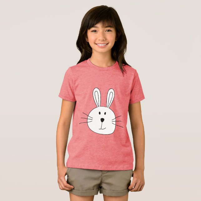 Camiseta Triblenda Cute Bunny Face ( Anverso Completo)