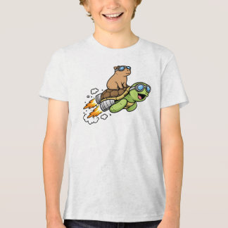 Camiseta Triblenda Cute Capybara en Tortuga el Animal Divertido