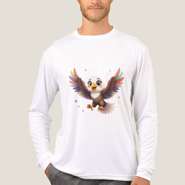 Camiseta Triblenda Cute Cartoon Eagle Flying – Friendly Vector Art (Anverso )