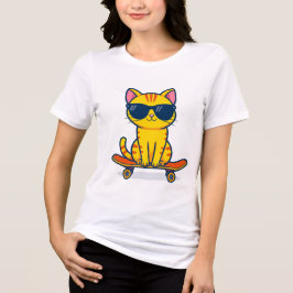 Camiseta Triblenda Cute Cat Design – Adorable Artwork 