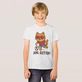 Camiseta Triblenda Cute Cat Soccer Player | Goal Getter Motivation 