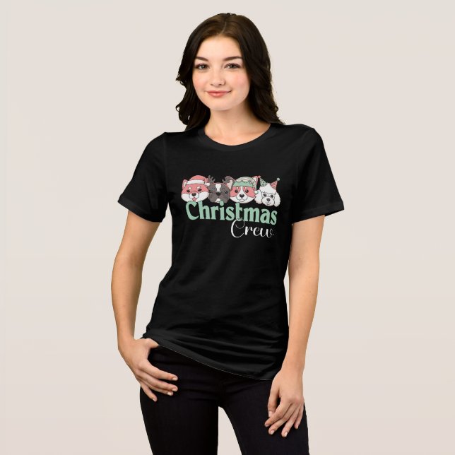 Camiseta Triblenda Cute Christmas Dog Crew (Anverso Completo)