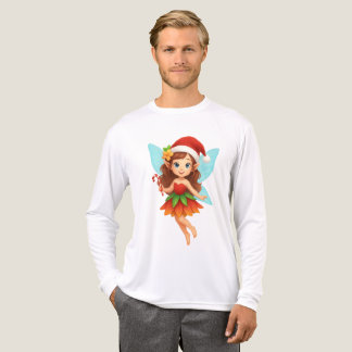 Camiseta Triblenda Cute Christmas Fairy Illustration Adorable Holiday