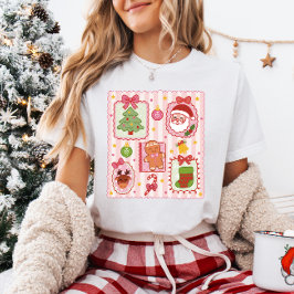 Camiseta Triblenda Cute Coquette Girly Frames Christmas
