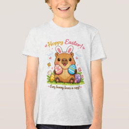 Camiseta Triblenda Cute Easter Capybara Eggs Bunny Ears