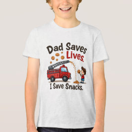 Camiseta Triblenda Cute Firefighthing Kids T-Shirt with Firetrucks