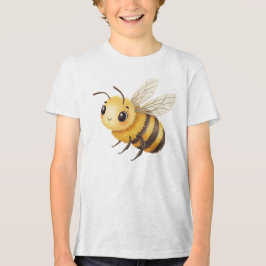 Camiseta Triblenda Cute Fluffy Bumblebee Character Illustration
