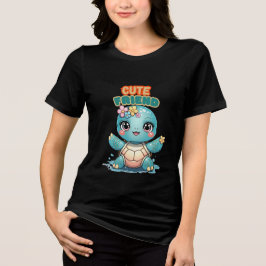 Camiseta Triblenda Cute Friend | Sea Turtle Tri-Blend T-Shirt