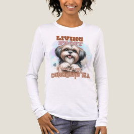 CAMISETA TRIBLENDA CUTE FUNNY SHIH TZU HOUND DOG DICIENDO