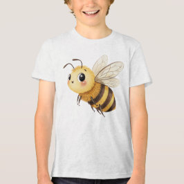 Camiseta Triblenda Cute Fuzzy Bumblebee Illustration