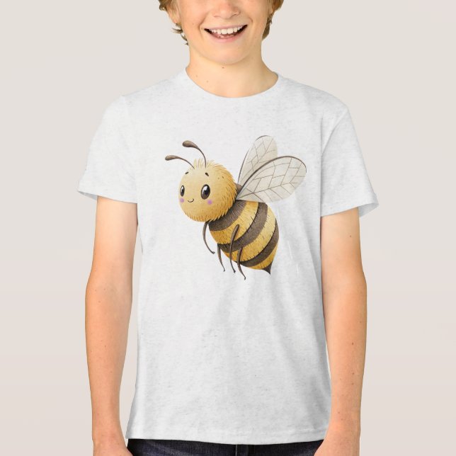 Camiseta Triblenda Cute Gentle Bumblebee Illustration (Anverso)