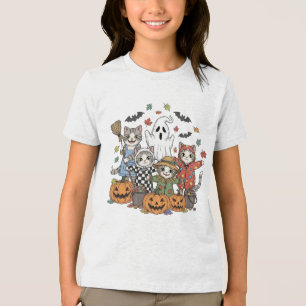 Camiseta Triblenda Cute Ghost Neon BOO   Halloween de los niños diver