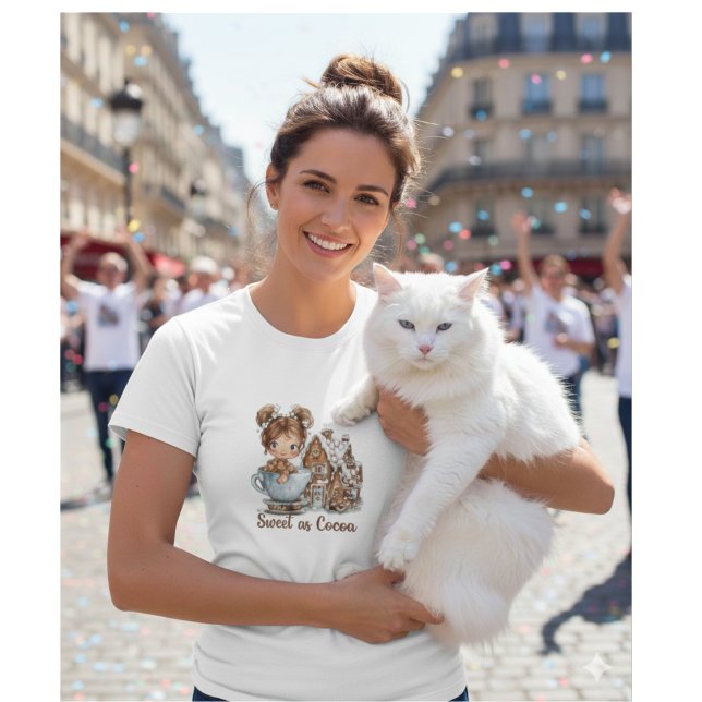 Camiseta Triblenda Cute Gingerbread Girl in Teacup Christmas (Subido por el creador)