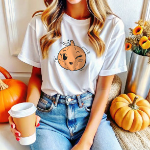 Camiseta Triblenda Cute Girly Jack O Lantern Pumpkin