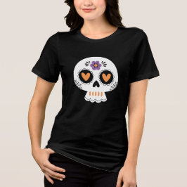 Camiseta Triblenda Cute Halloween Sugar Skull