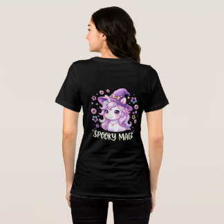 Camiseta Triblenda Cute Halloween Unicornio Bruja Mágico Espeluznante
