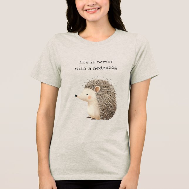 Camiseta Triblenda Cute Hedgehogs (Anverso)