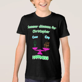 Camiseta Triblenda Cute Helado Dilema de Verano Nombre Personalizado