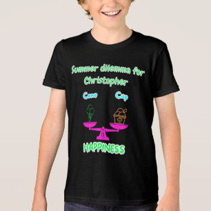 Camiseta Triblenda Cute Helado Dilema de Verano Nombre Personalizado