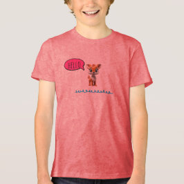 Camiseta Triblenda Cute “Hello” Deer Kids