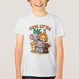 Camiseta Triblenda Cute Little Big 5 Safari Nursery Heart Art.