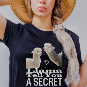 Camiseta Triblenda Cute Llama Funny Pun Chiste memes negro