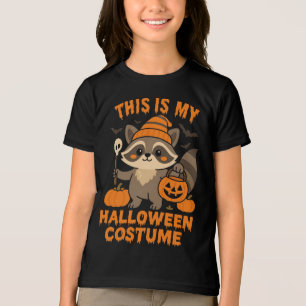 Camiseta Triblenda Cute Mapache Espeluznante de Halloween para la Tem