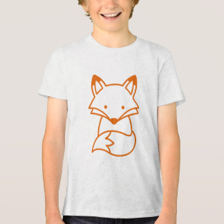 Camiseta Triblenda Cute Minimalist Fox Sitting Simple Doodle