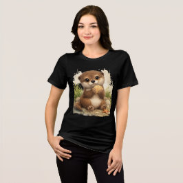 Camiseta Triblenda Cute Otter Seashell T-Shirt Kawaii Animal Gift